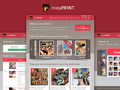 Instaprint insta mobile print web web design