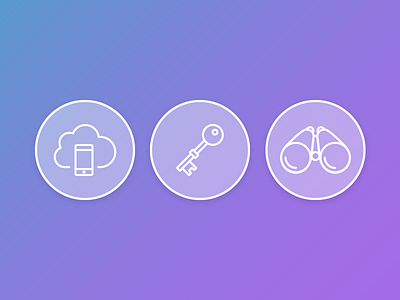 Icons for a landing page