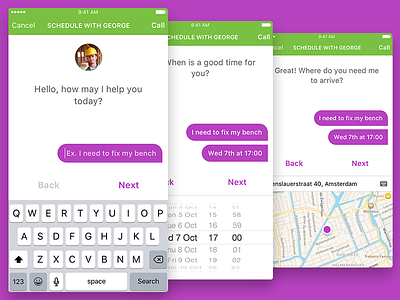 Chat Bot Concept App app bot chat chat bot concept hybrid ios