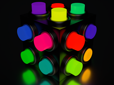 Rainbow cube 2 - luminescence