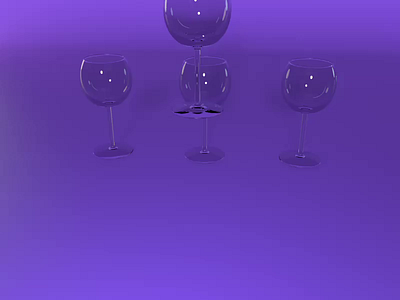 Wine glasses 3d 3d model animation cinema 4d glass glasses mp4 reflection
