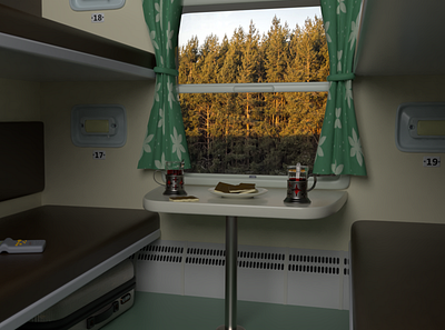 Train compartment 3d 3d model 3d models c4d cinema 4d cinema4d compartment journey modeling render toys train