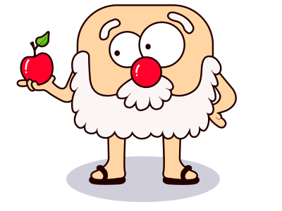 Wise Man With Apple - animation 2d animation apple cartoon character characters gif man motion design