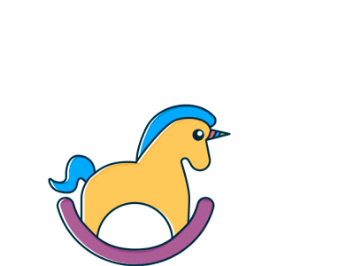 Unicorn - animation 2d animation cartoon character characters gif horse motion design pony toy