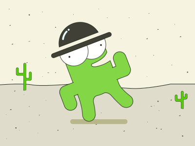 The Cactus Man - animation 2d animation cactus cartoon character characters gif man motion design