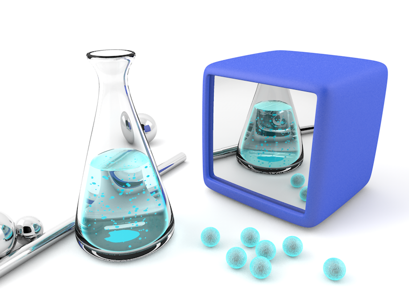Solubility of imagination flask solubility reflection realism cinema4d design 3d challenge