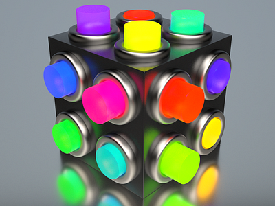 Rainbow cube 3d 3d art 3d model c4d cinema 4d color cube design illustration redshift render renders