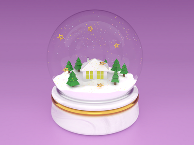 Snow globe 3d 3d art 3d model 3d models ball c4d christmas cinema 4d design glass holidays redshift render snow