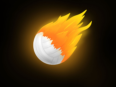 Soccer Ball fire effect procreate ui game mobile soccer