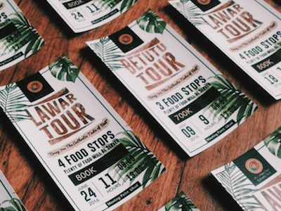 Balinese Food Tour festival food graphicdesign ticketdesign tropical