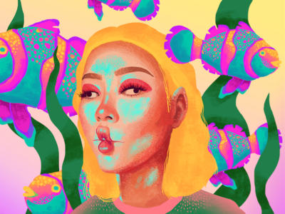 Wonderland colorfull contemporaryart illustration pop culture