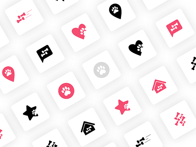 Icon Design for Puppi Lovers App adobe xd app branding design drawing flat icon ui ux vector