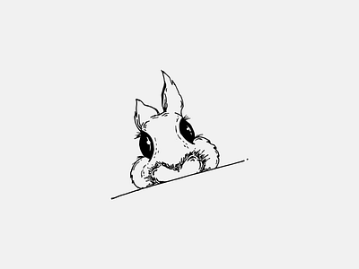 Bunny animal drawing illustration pen and ink sketch sketchbook