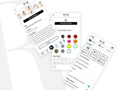 Wear United - E-Commerce Mobile App Design adobe adobe xd app branding design mobile app ui ux web website design