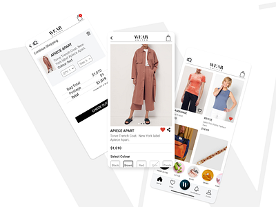 Wear United - E-Commerce Mobile App Design adobe adobe xd app branding design mobile app ui ux web website design