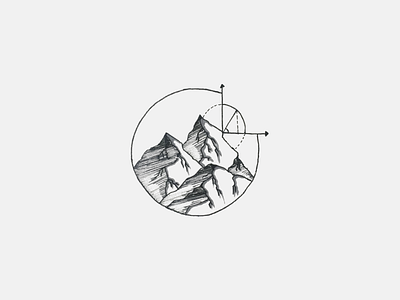 Mountain design illustration sketch