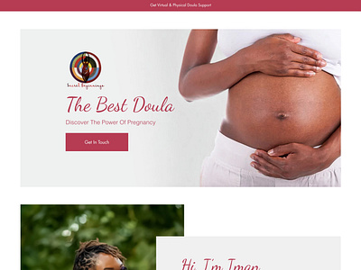 Doula Website pregnant simple web design simple website