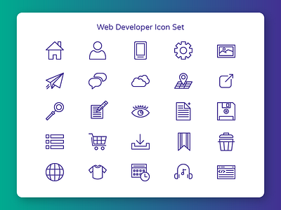 Web Developer Icon Set icon icon set iconography ui icon web developer