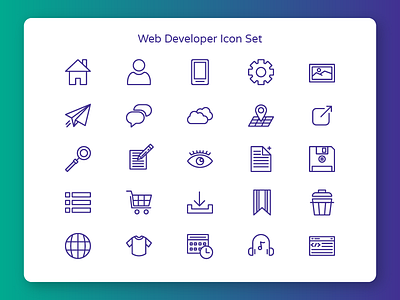 Web Developer Icon Set