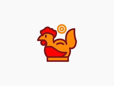 Chicken Icon (Exploration Style) chicken icon icon iconography piggy bank