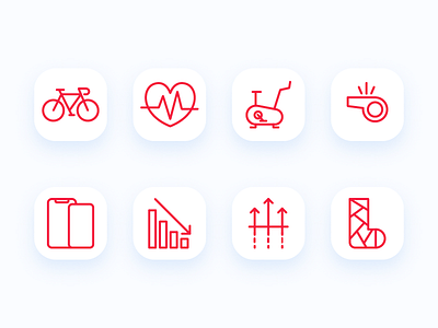 Bike App Icon Set app icon bike icon icon icon set iconography minimalist icon modern icon outline icon rounded simple icon ui user interface