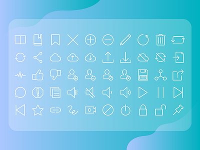 User Interface Action Icon Set