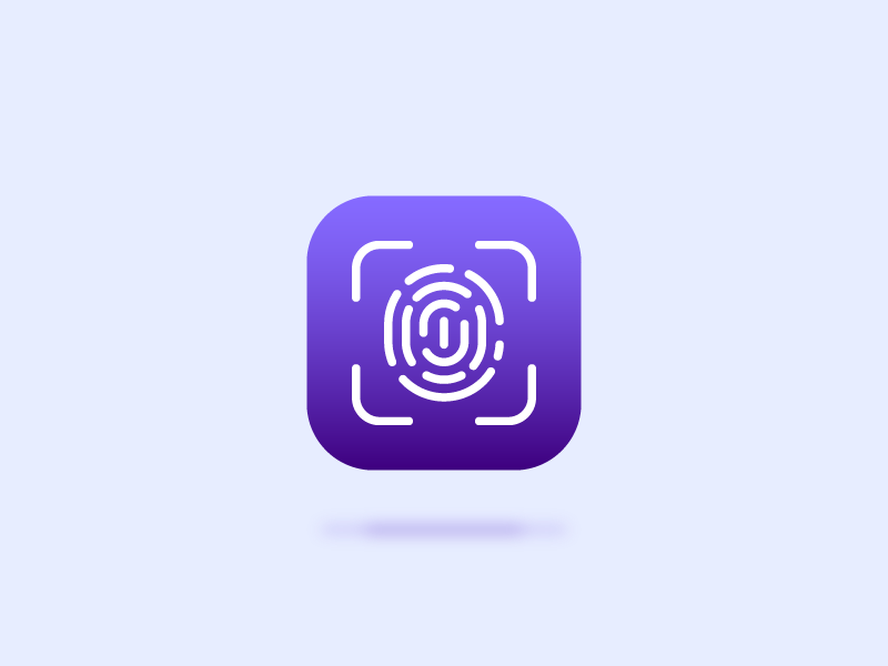 Fingerprint App Icon otentification logo password security fingerprint android ios app icon outline icon iconography icon