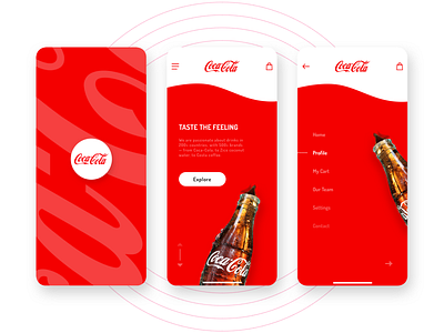 coca cola app redesign part1 app design minimal ui ui design ux
