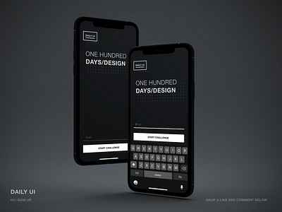 Daily UI 001 - Sign Up (Dark Mode) apple daily ui dailyui design ios sign in page signin ui ux