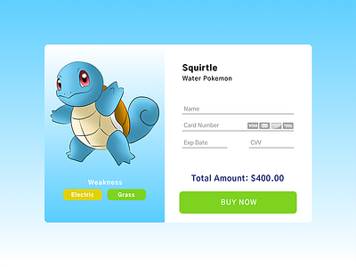 Daily UI #002 - Checkout checkout dailyui design pokemon ui