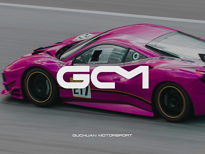 GCM logo branding car custom design logo motorsport typeface