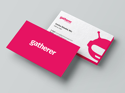 gatherer Business Card brand branding business card card corporate design identity logo print robot stationary