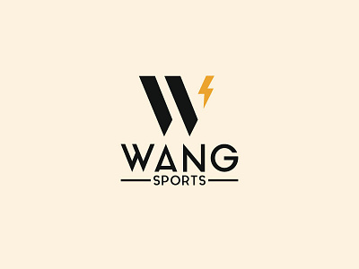 Wang class elegant lightning logo sports strong taiwan