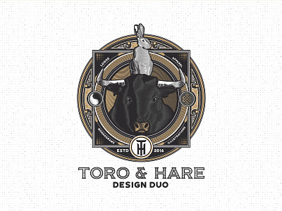Toro and Hare rebranding bull design esoteric hare lines mandala occult rabbit toro victorian vintage