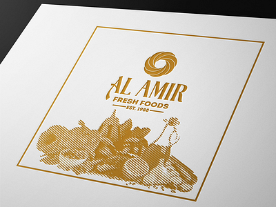 Al Amir Fresh Foods food logo foods fresh lebanese logos mock ups scratchboard