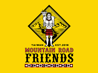 Mountain Road Friends aboriginal badge deer emblem friends hunter logo mountain road taiwan team