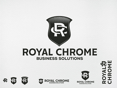 Royal Chrome Logo badge chrome design emblem engraving illustration logo royal shield shield logo vintage