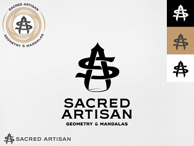 Sacred Artisan a compass geometry kissmetrics logo logo vintage monogram s sa monogram sacred vintage