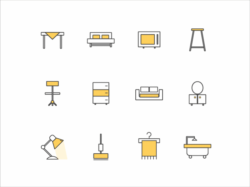 Furniture design icon 动画 图标