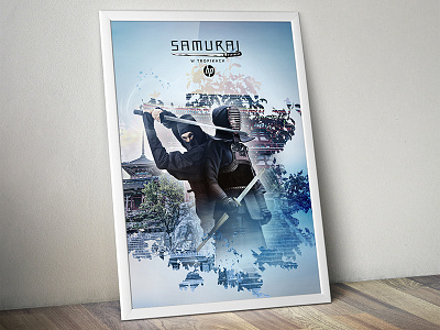 Samurai blue hp key visual kv poster print