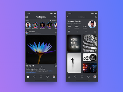 Instagram Dark Mode Concept