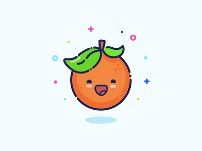 Orange character cute design graphic design green icon illustration illustration design logo mascot minimal orange outline smile sticker vector