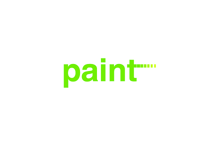 Thirty logos #9 - Paint app bright colorful green logo neon paint thirty logos challenge