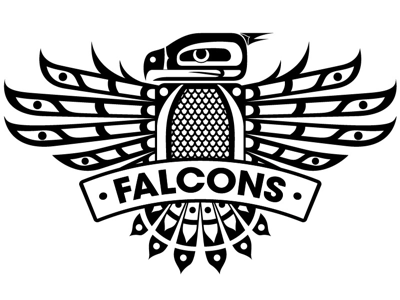 Falcons Logo black and white logo tribal vector