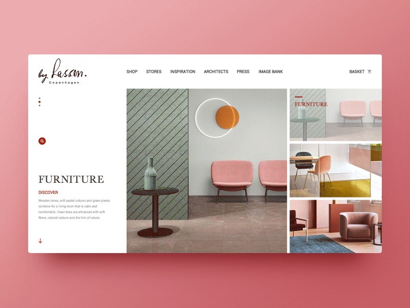 bylassen-Furniture Product Page Animation animation concept free furniture interior minimalism slider ui ux web