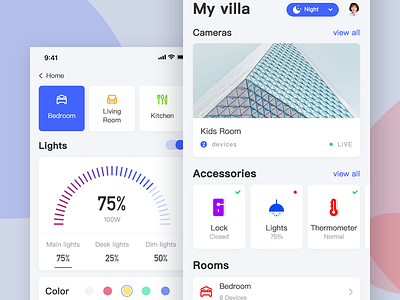 Smart Home app automation dashboard home ios iphone smart ui ux x