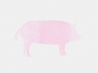 Watercolor Pig animal bacon logo oink paint pig pink pork watercolor
