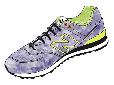 New Balance 574 - Watercolor Sneaker hickies illustration laces line new balance shoe sneaker texture watercolor