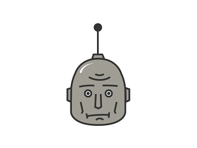 Worried Robot face illustration robot worried