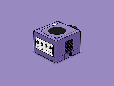 GameCube console drawing gamecube illustration nintendo nintendo gamecube retro vector
